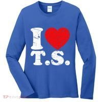Cute Red Heart I Love T.S Women's Long Sleeve Shirt thumb 0