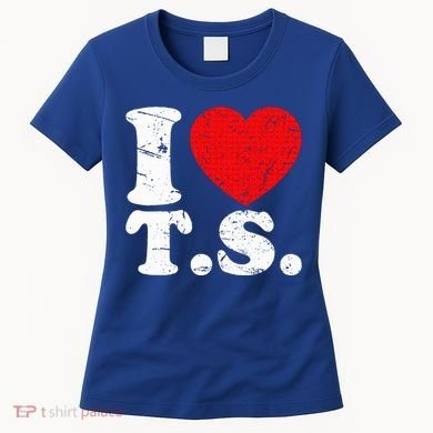 Cute Red Heart I Love T.S Women's T-Shirt