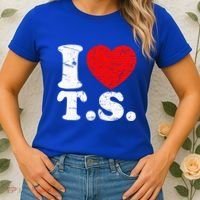 Cute Red Heart I Love T.S Women's T-Shirt thumb 2