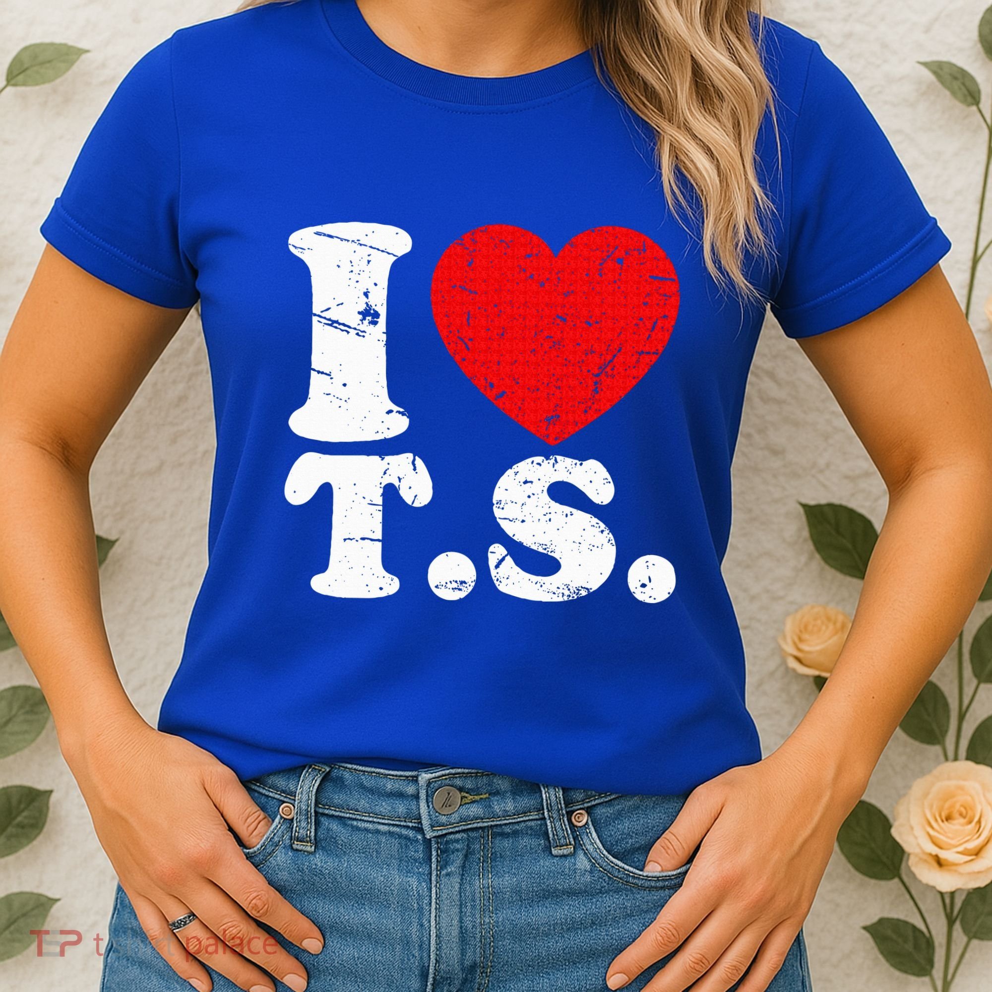 Cute Red Heart I Love T.S Women's T-Shirt