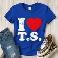 Cute Red Heart I Love T.S Women's T-Shirt thumb 3