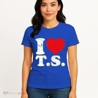 Cute Red Heart I Love T.S Women's T-Shirt thumb 4