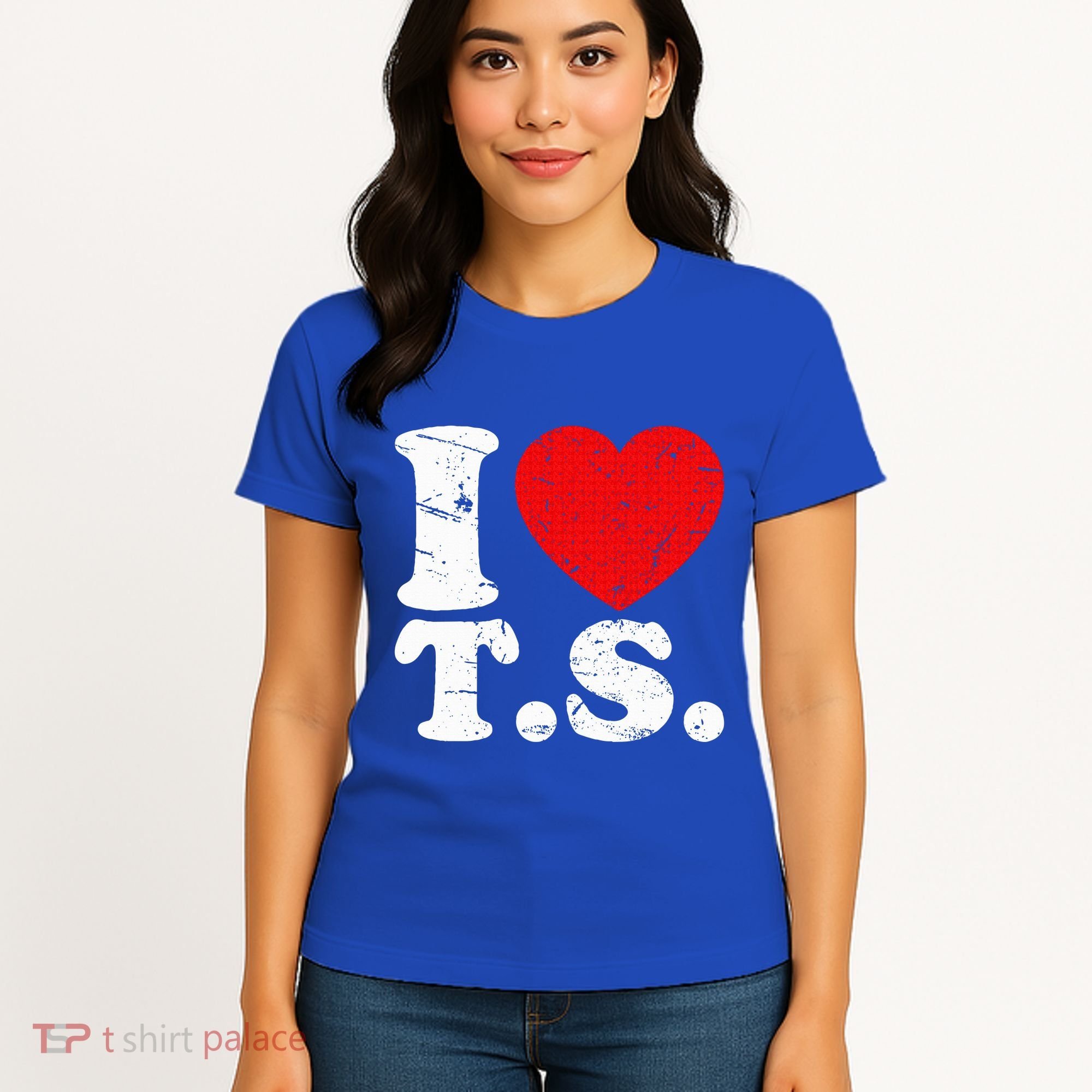 Cute Red Heart I Love T.S Women's T-Shirt