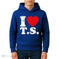 Cute Red Heart I Love T.S Kids Hoodie thumb 4