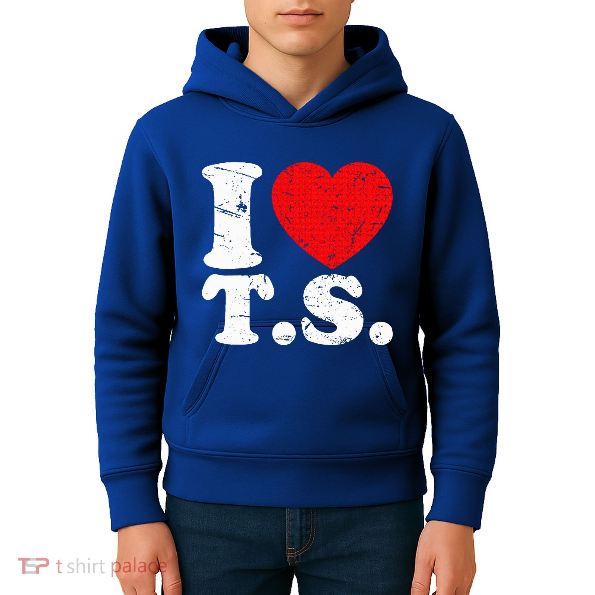 Cute Red Heart I Love T.S Kids Hoodie