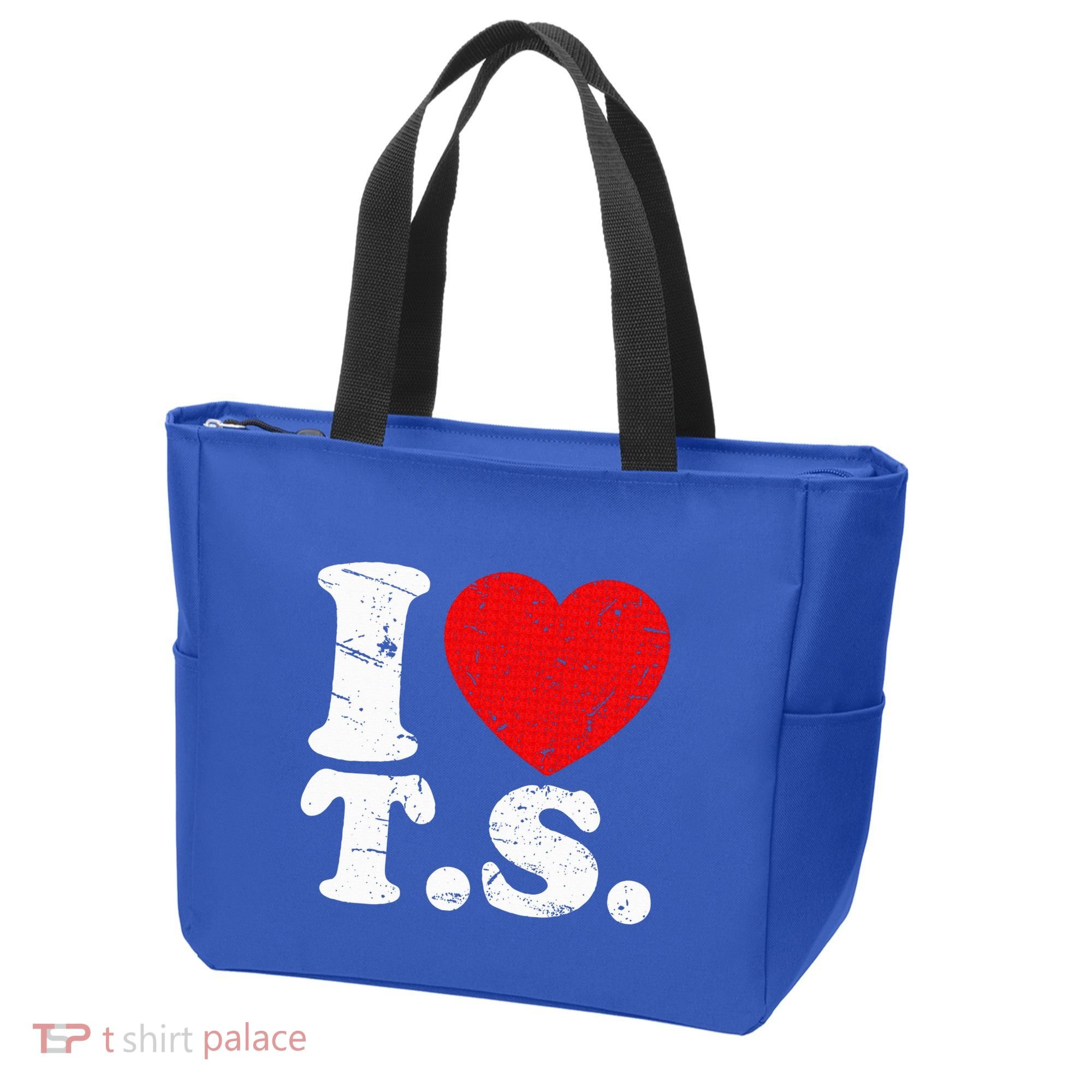 Cute Red Heart I Love T.S Tote Bag