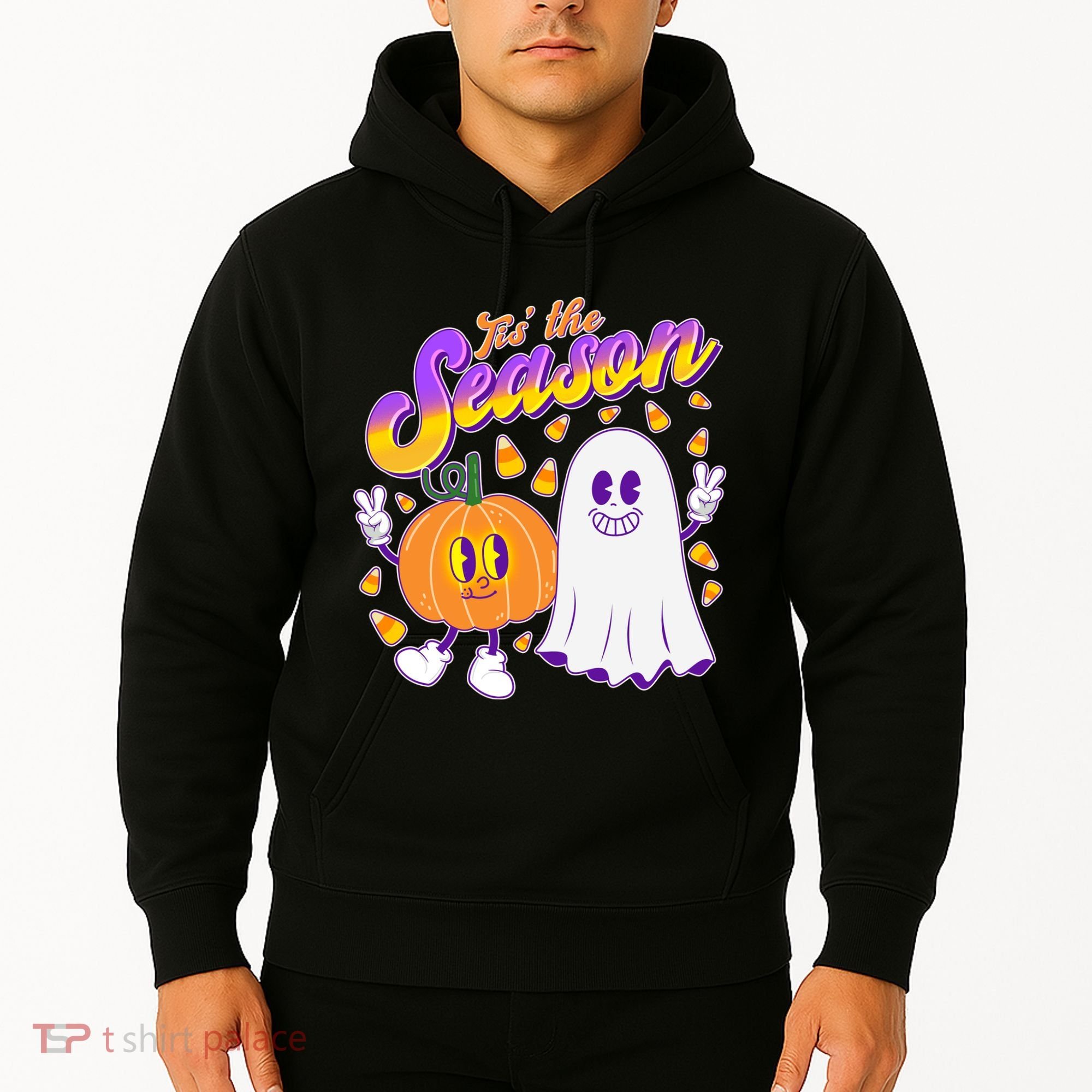 Cute Retro Halloween Tis The Season Hoodie