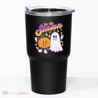 Cute Retro Halloween Tis The Season Tumbler thumb 0