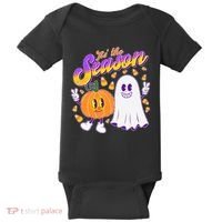 Cute Retro Halloween Tis The Season Baby Bodysuit thumb 0