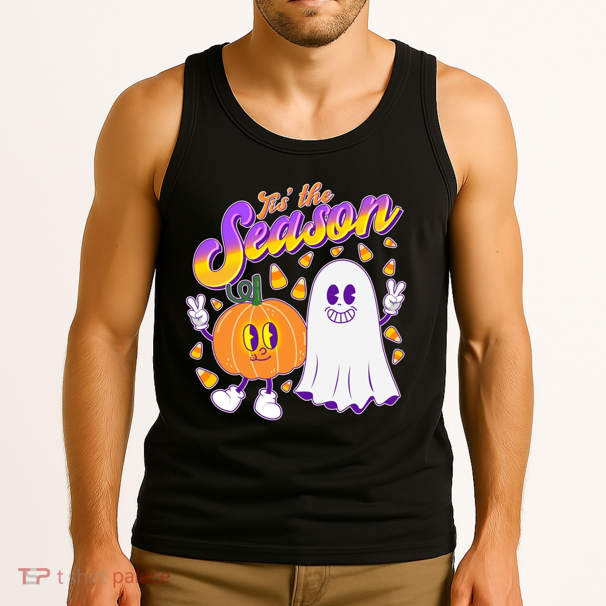 Cute Retro Halloween Tis The Season Tank Top