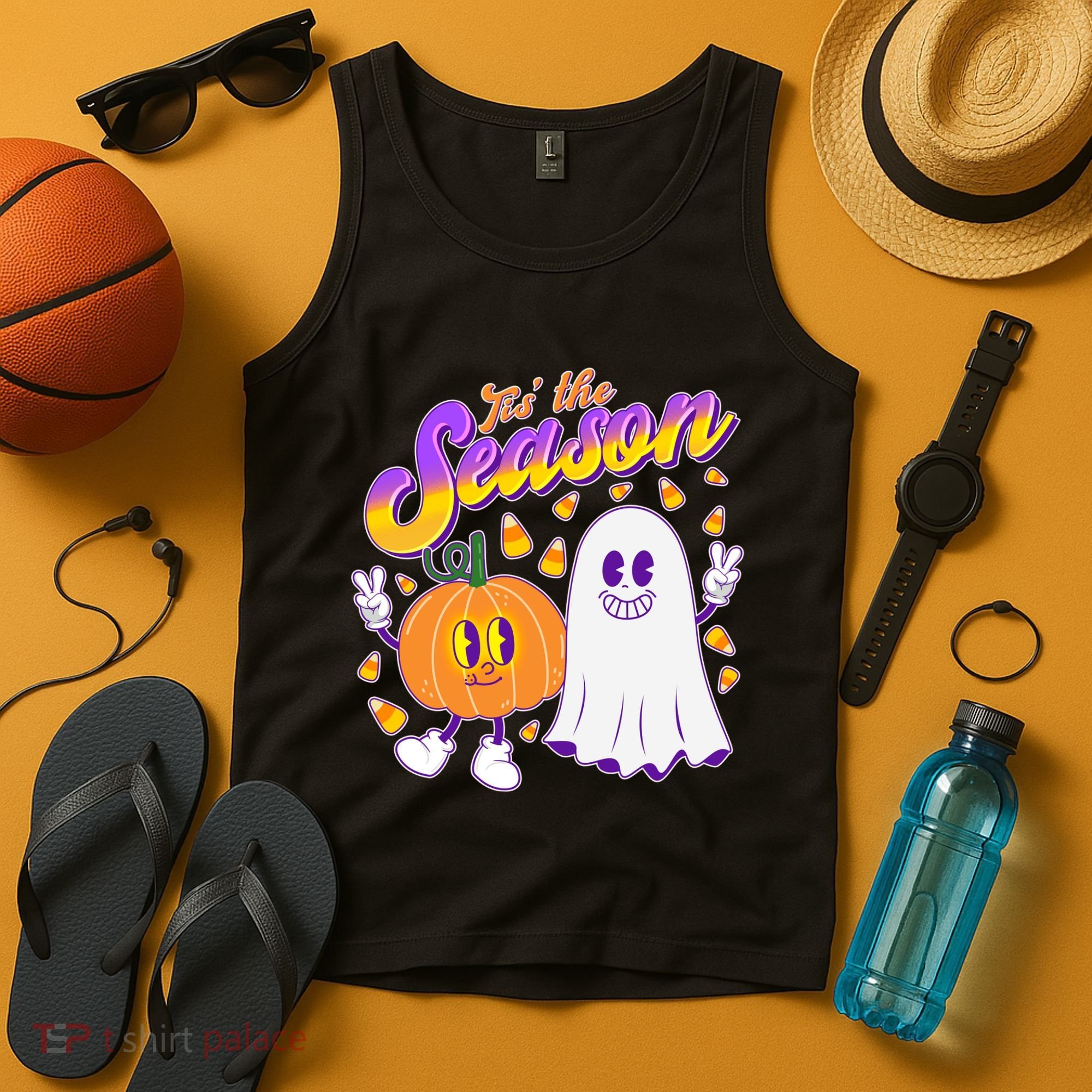 Cute Retro Halloween Tis The Season Tank Top