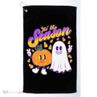 Cute Retro Halloween Tis The Season Golf Towel thumb 0