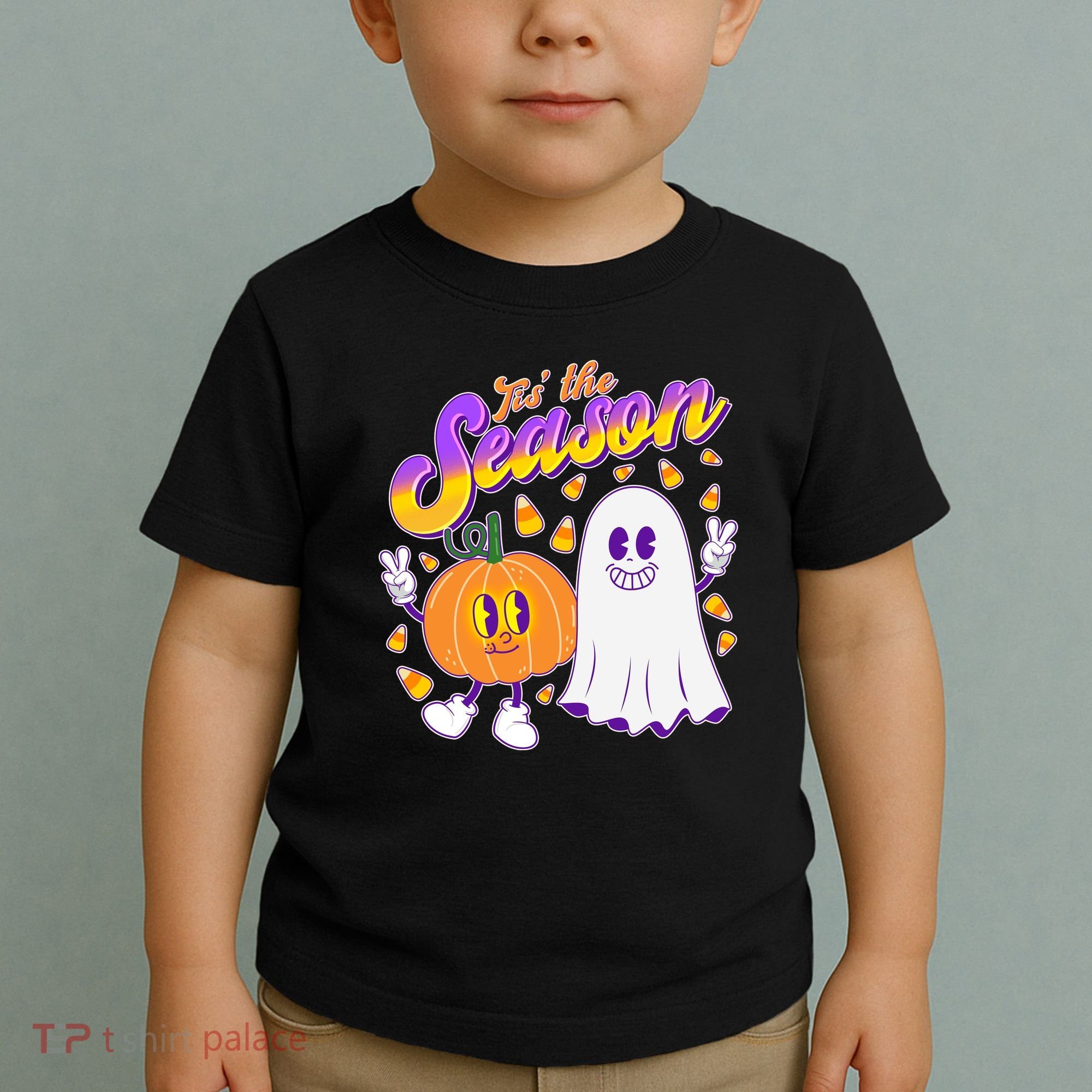 Cute Retro Halloween Tis The Season Toddler T-Shirt