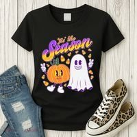 Cute Retro Halloween Tis The Season Women's T-Shirt thumb 3
