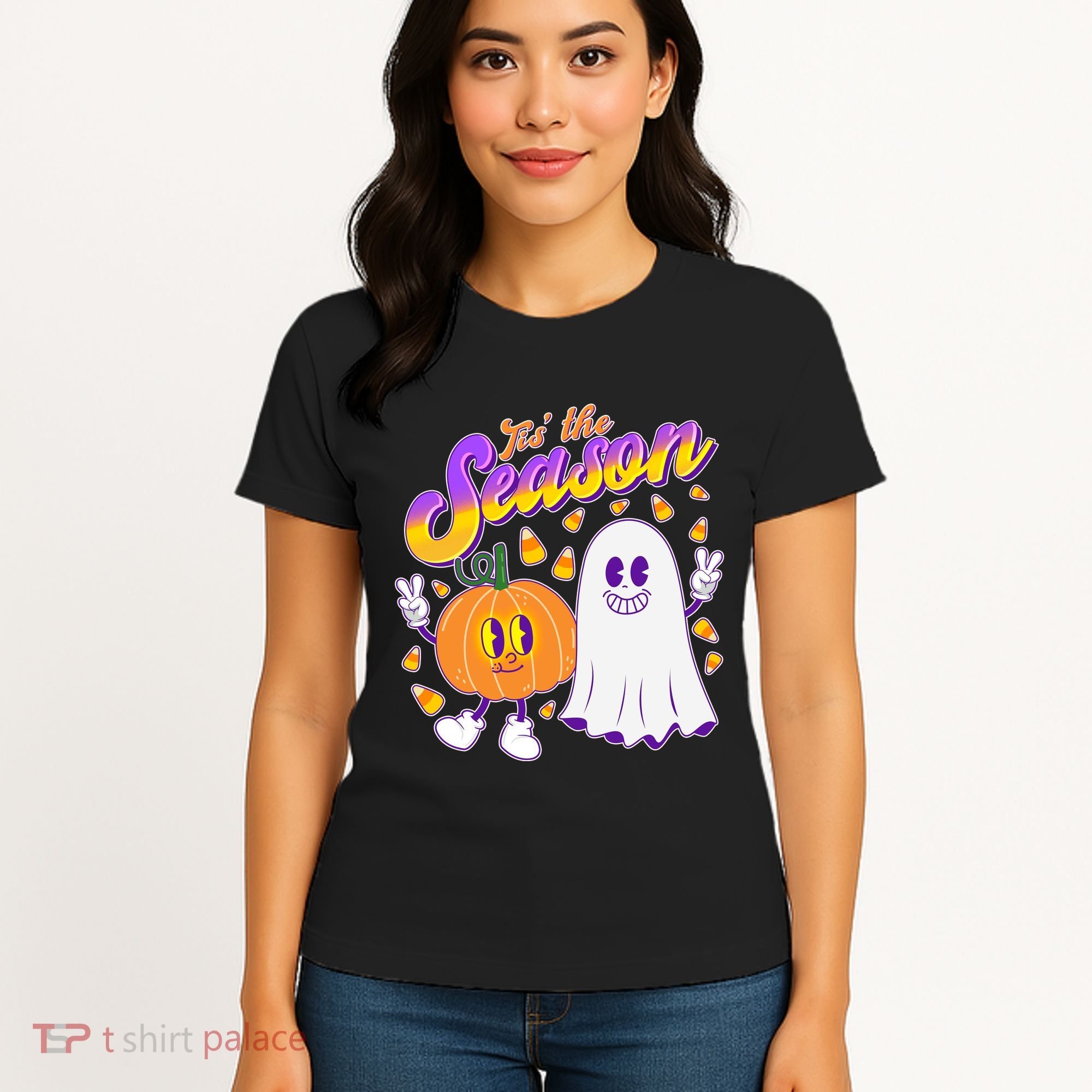 Cute Retro Halloween Tis The Season Women's T-Shirt