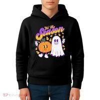 Cute Retro Halloween Tis The Season Kids Hoodie thumb 4