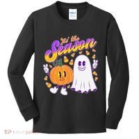 Cute Retro Halloween Tis The Season Kids Long Sleeve Shirt thumb 0