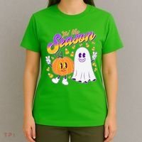 Cute Retro Halloween Tis The Season T-Shirt thumb 4