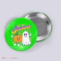 Cute Retro Halloween Tis The Season Button thumb 0