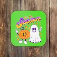 Cute Retro Halloween Tis The Season Coaster thumb 0