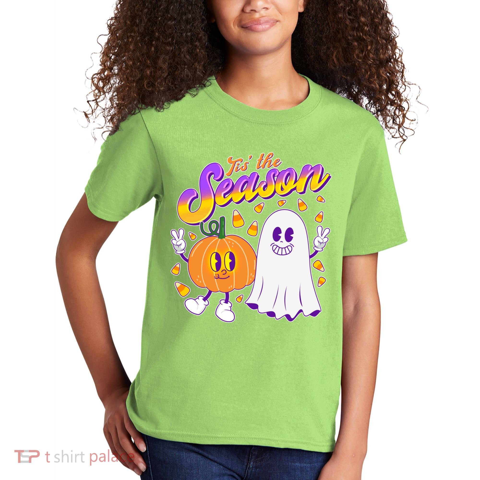 Cute Retro Halloween Tis The Season Kids T-Shirt