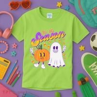 Cute Retro Halloween Tis The Season Kids T-Shirt thumb 3