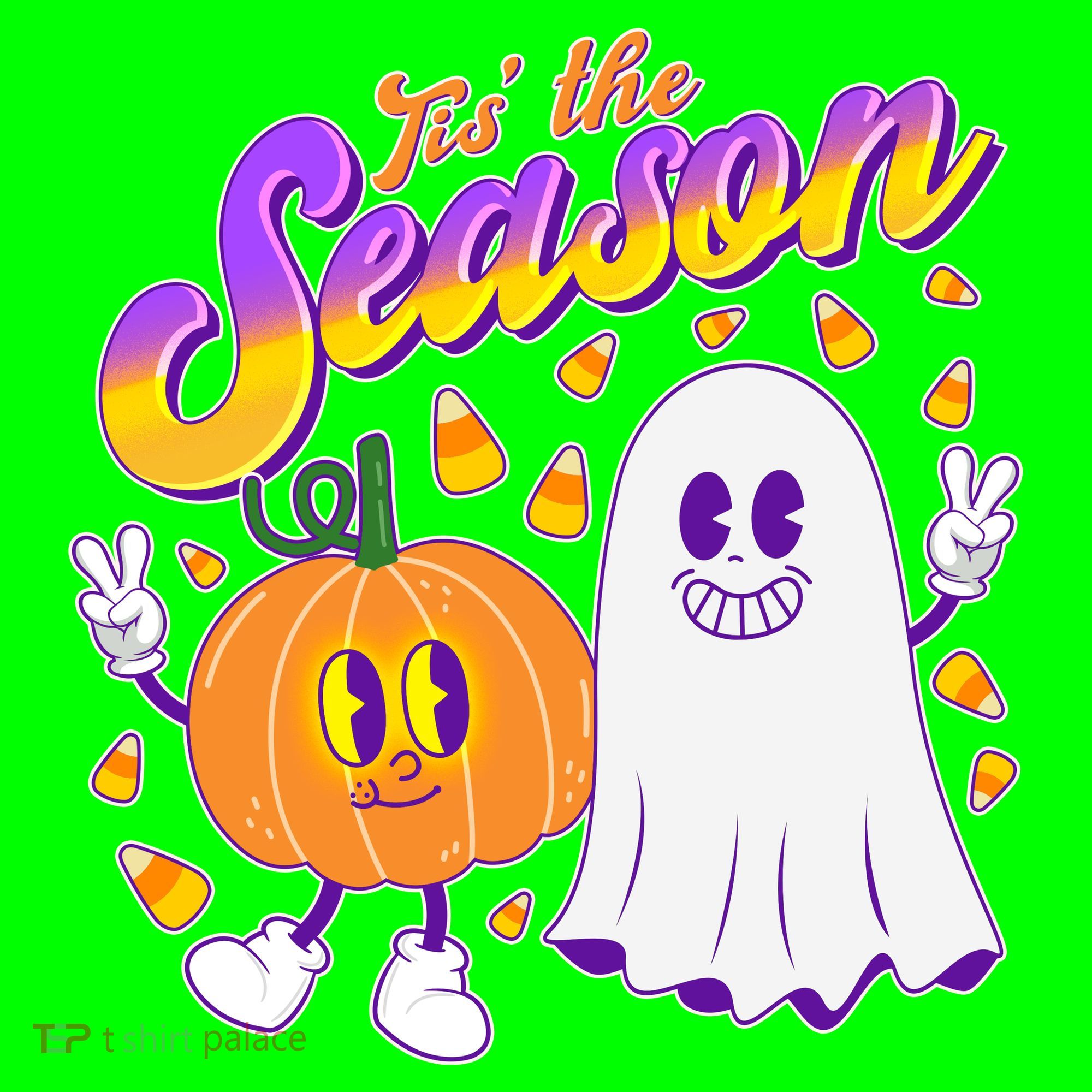 Cute Retro Halloween Tis The Season Kids T-Shirt