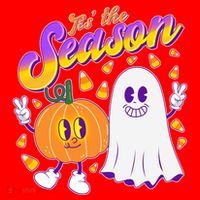 Cute Retro Halloween Tis The Season Santa Hat thumb 1