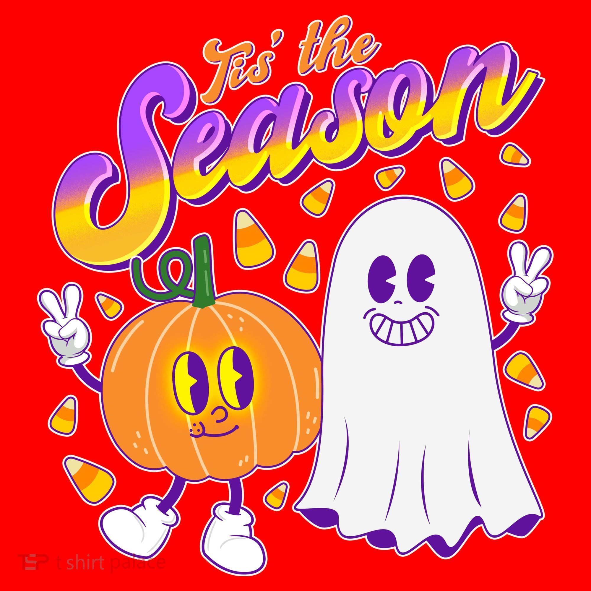 Cute Retro Halloween Tis The Season Santa Hat