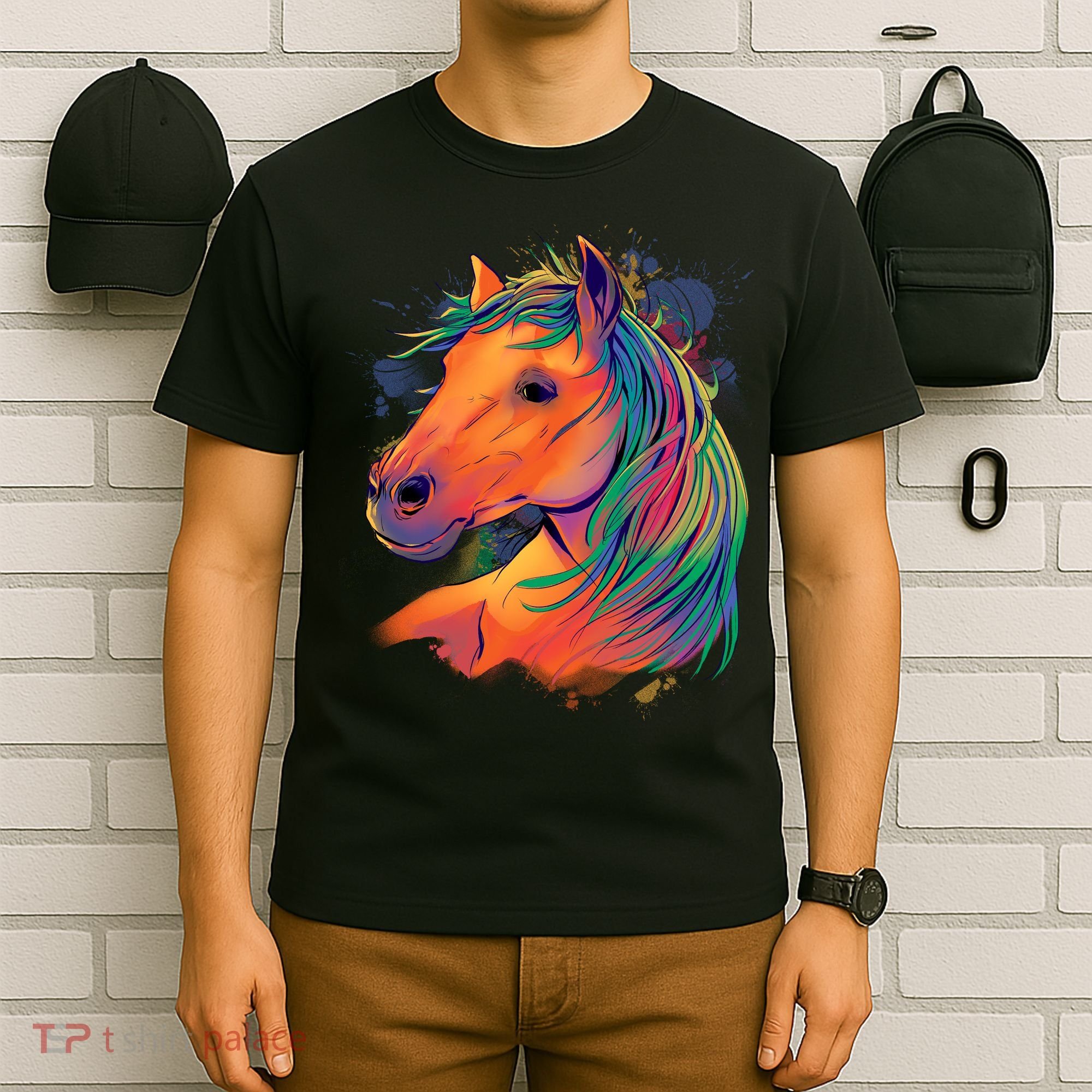 Colorful Rainbow Horse T-Shirt