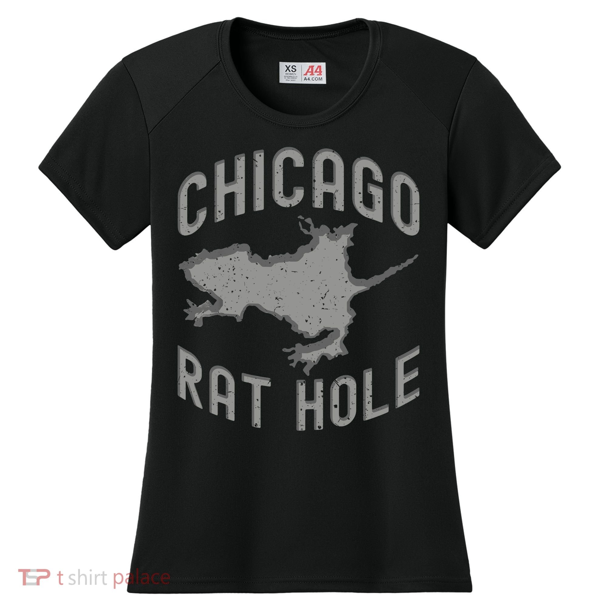 Chicago Rat Hole Hilarious Souvenir From Chicago Funny Women's Cooling Performance Crew T-Shirt