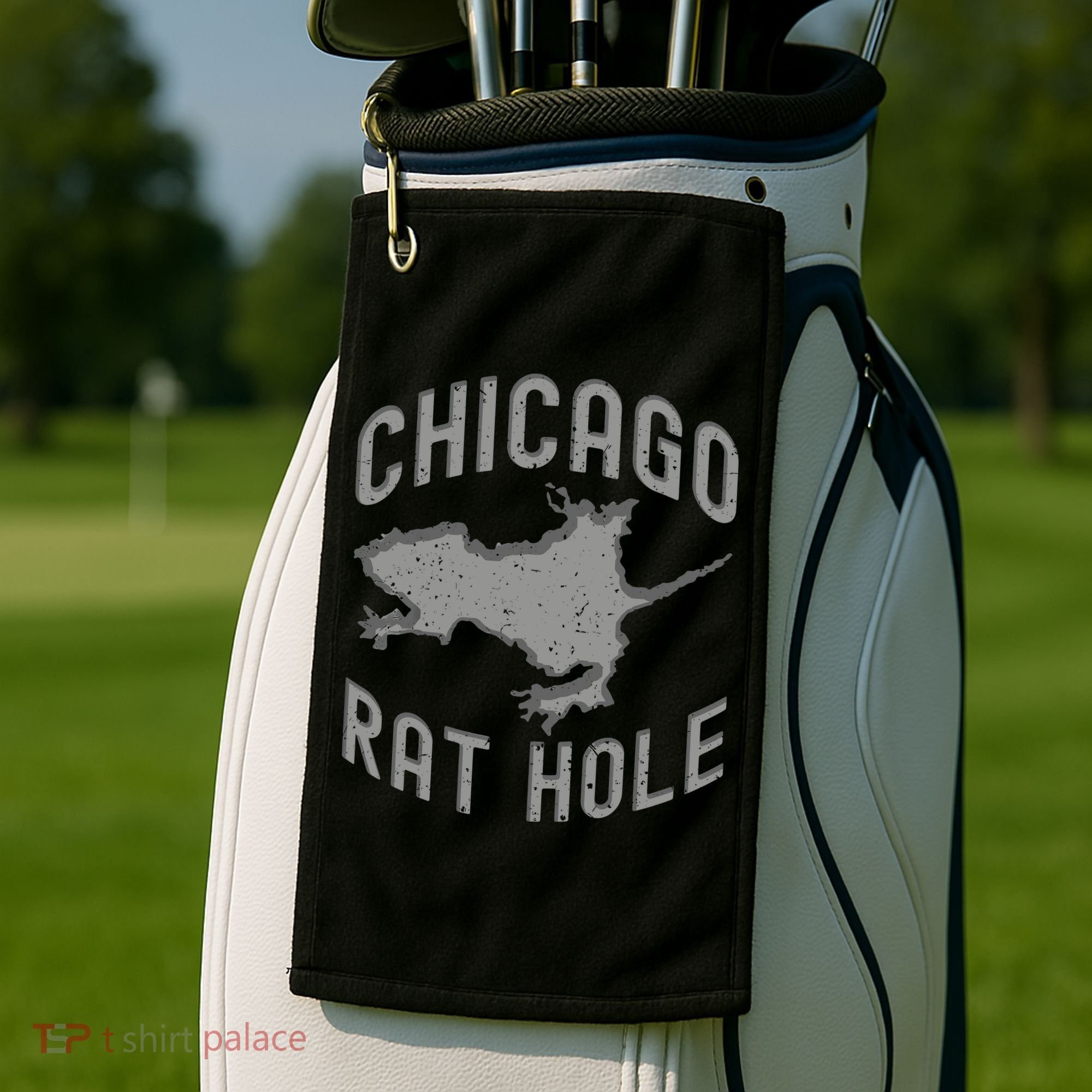Chicago Rat Hole Hilarious Souvenir From Chicago Funny Golf Towel