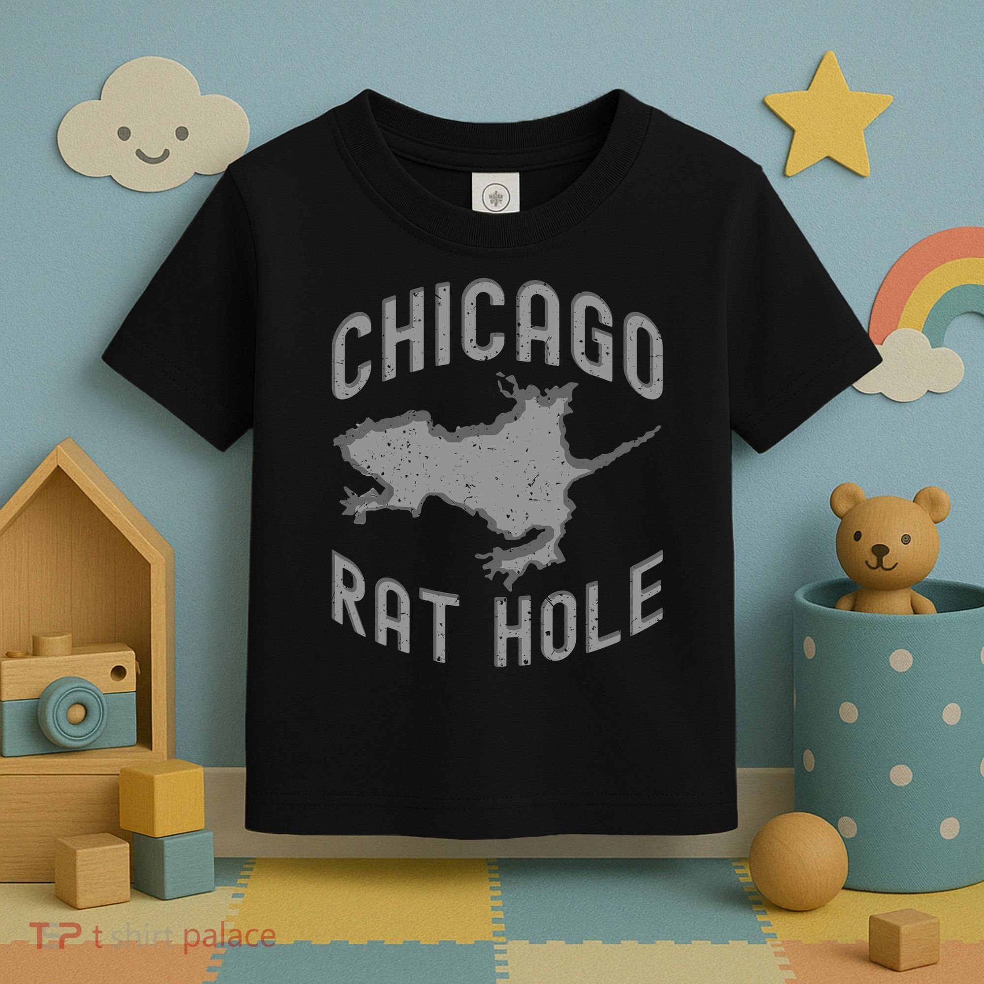 Chicago Rat Hole Hilarious Souvenir From Chicago Funny Toddler T-Shirt