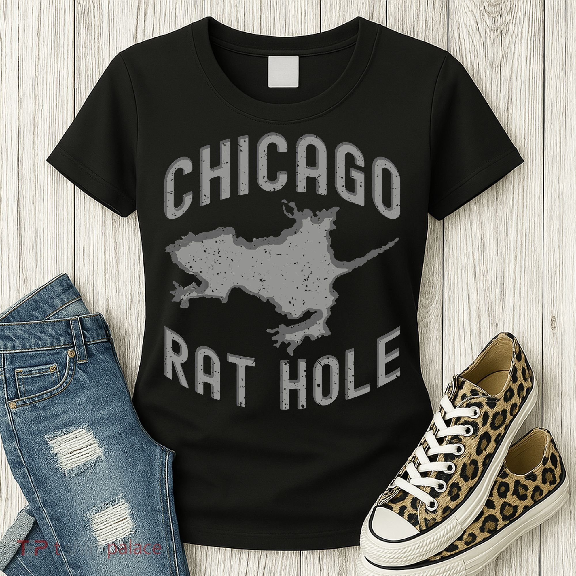 Chicago Rat Hole Hilarious Souvenir From Chicago Funny Women's T-Shirt