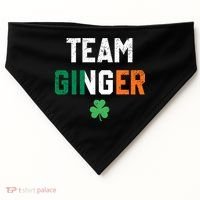Cute Red Head Team Ginger St Patricks Day Green Irish Flag Funny Gift USA-Made Doggie Bandana thumb 0