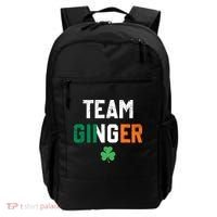 Cute Red Head Team Ginger St Patricks Day Green Irish Flag Funny Gift Backpack thumb 0