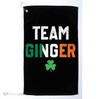 Cute Red Head Team Ginger St Patricks Day Green Irish Flag Funny Gift Golf Towel thumb 0