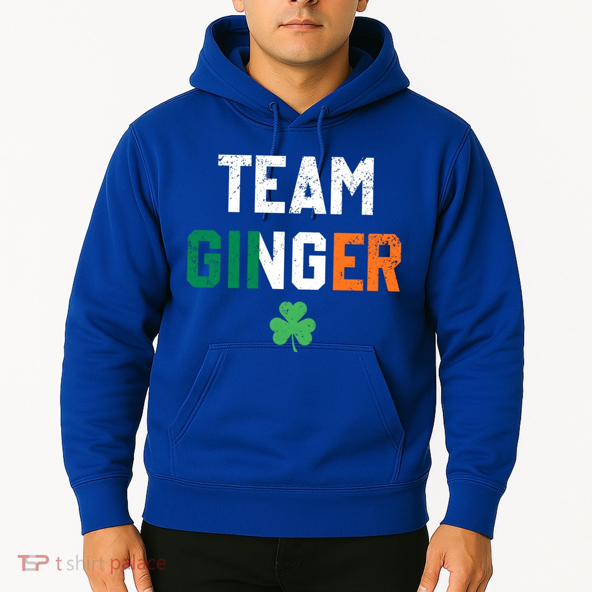 Cute Red Head Team Ginger St Patricks Day Green Irish Flag Funny Gift Hoodie