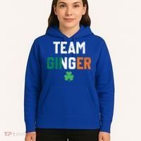 Cute Red Head Team Ginger St Patricks Day Green Irish Flag Funny Gift Hoodie thumb 5