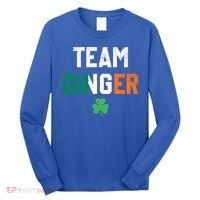 Cute Red Head Team Ginger St Patricks Day Green Irish Flag Funny Gift Long Sleeve Shirt thumb 0