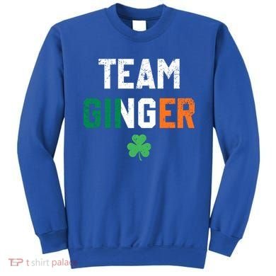 Cute Red Head Team Ginger St Patricks Day Green Irish Flag Funny Gift Sweatshirt