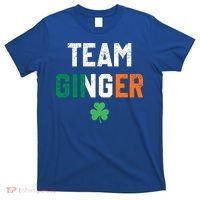 Cute Red Head Team Ginger St Patricks Day Green Irish Flag Funny Gift T-Shirt thumb 0