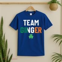 Cute Red Head Team Ginger St Patricks Day Green Irish Flag Funny Gift T-Shirt thumb 2