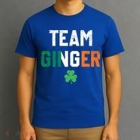Cute Red Head Team Ginger St Patricks Day Green Irish Flag Funny Gift T-Shirt thumb 3