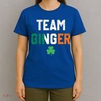 Cute Red Head Team Ginger St Patricks Day Green Irish Flag Funny Gift T-Shirt thumb 4