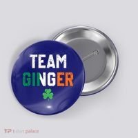 Cute Red Head Team Ginger St Patricks Day Green Irish Flag Funny Gift Button thumb 0