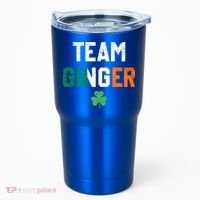 Cute Red Head Team Ginger St Patricks Day Green Irish Flag Funny Gift Tumbler thumb 0