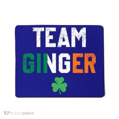 Cute Red Head Team Ginger St Patricks Day Green Irish Flag Funny Gift Mousepad