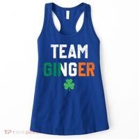 Cute Red Head Team Ginger St Patricks Day Green Irish Flag Funny Gift Women's Tank Top thumb 0