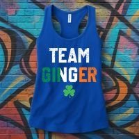 Cute Red Head Team Ginger St Patricks Day Green Irish Flag Funny Gift Women's Tank Top thumb 3